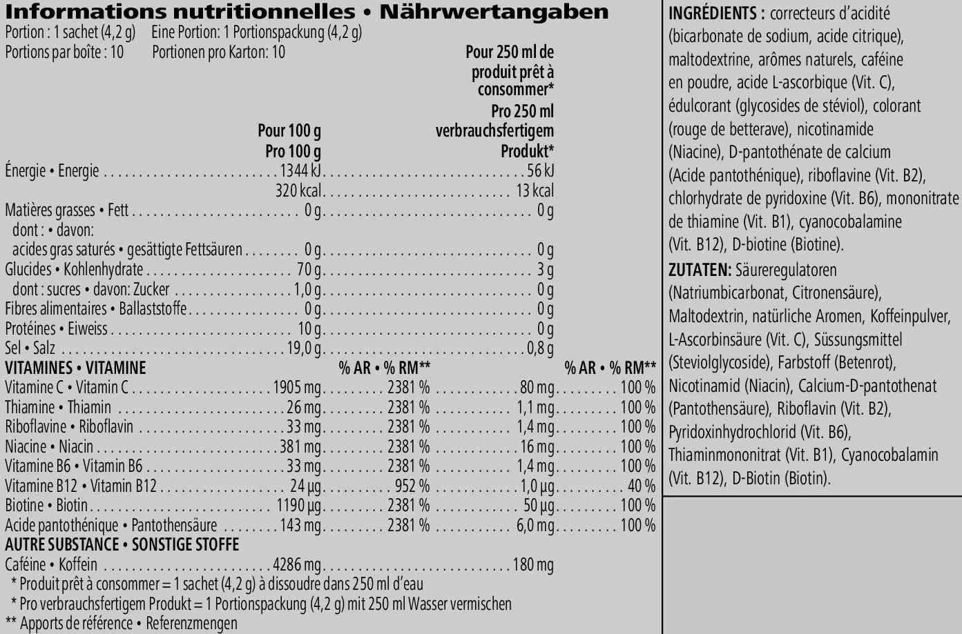 H24 LiftOff® Max Grapefruit Geschmack 10 Portionspackungen - Image 4