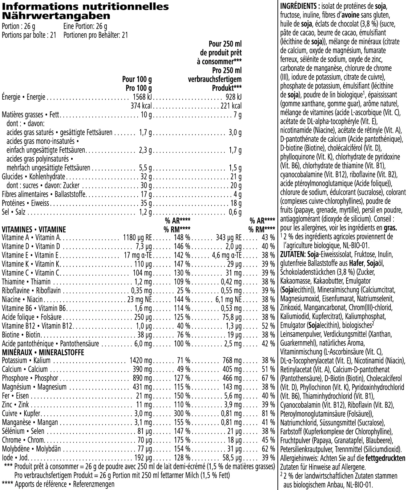 Formula 1 Shake Mint & Chocolate Getränkemix 550 g - Image 4